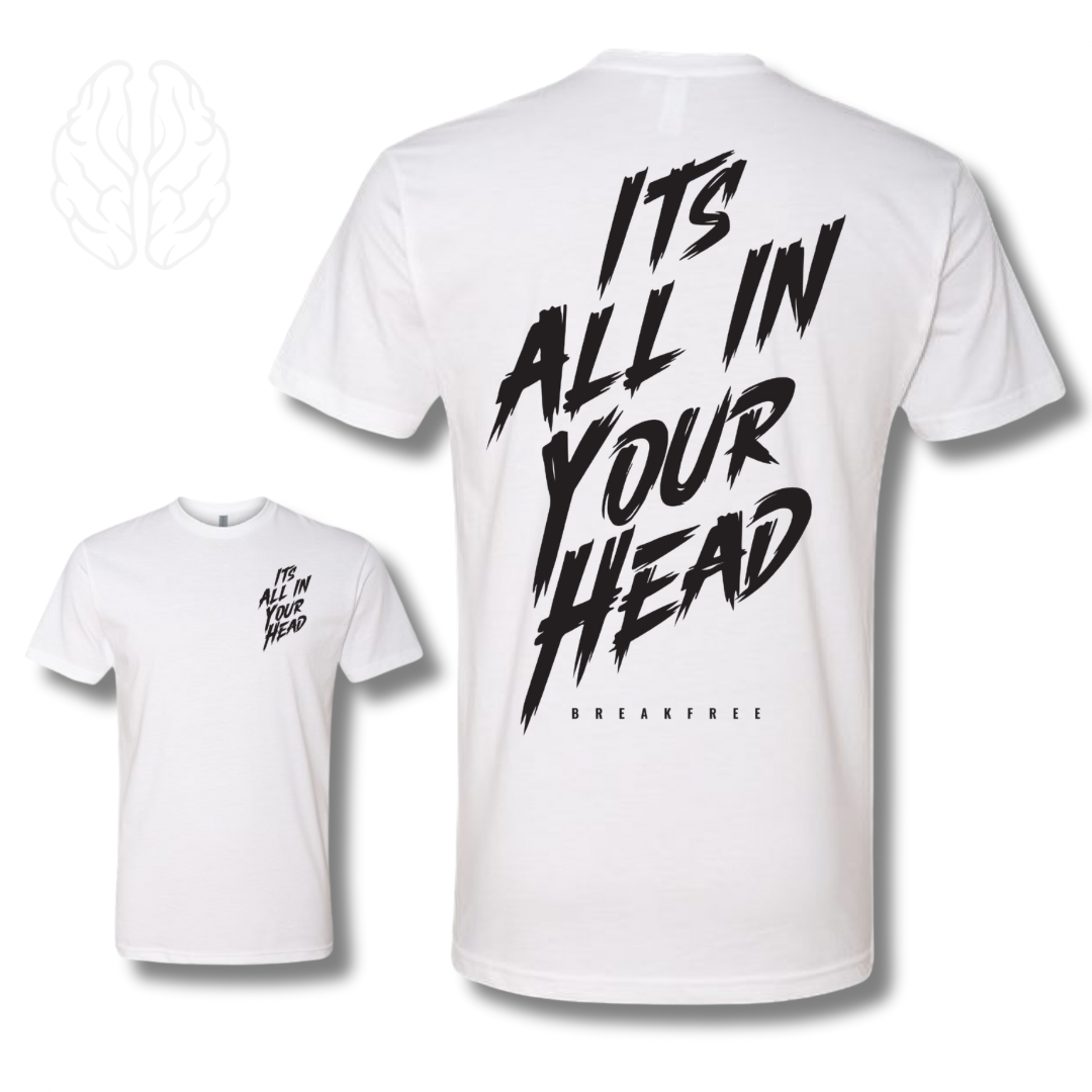 Its All In Your Head back logo/white