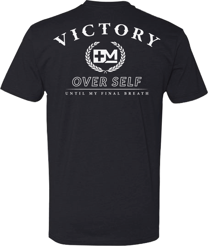 Victory over self/White on black